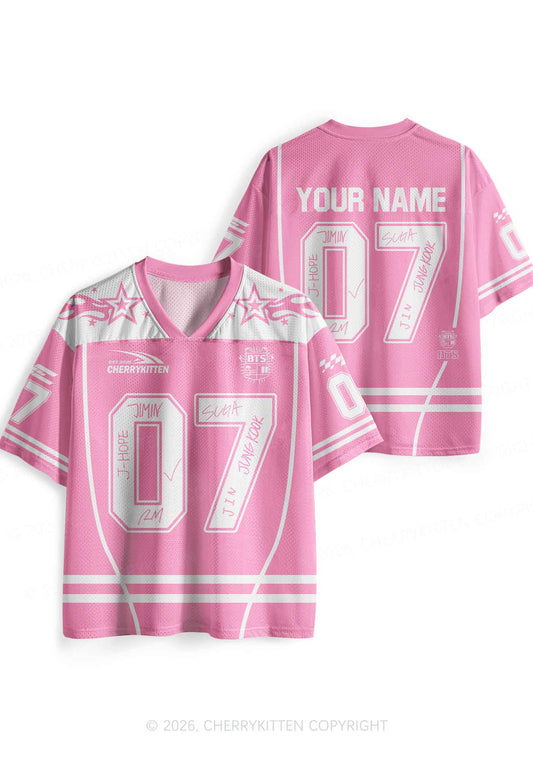 Custom Pink Korean Boys Y2K Sport Jersey Shirts Cherrykitten