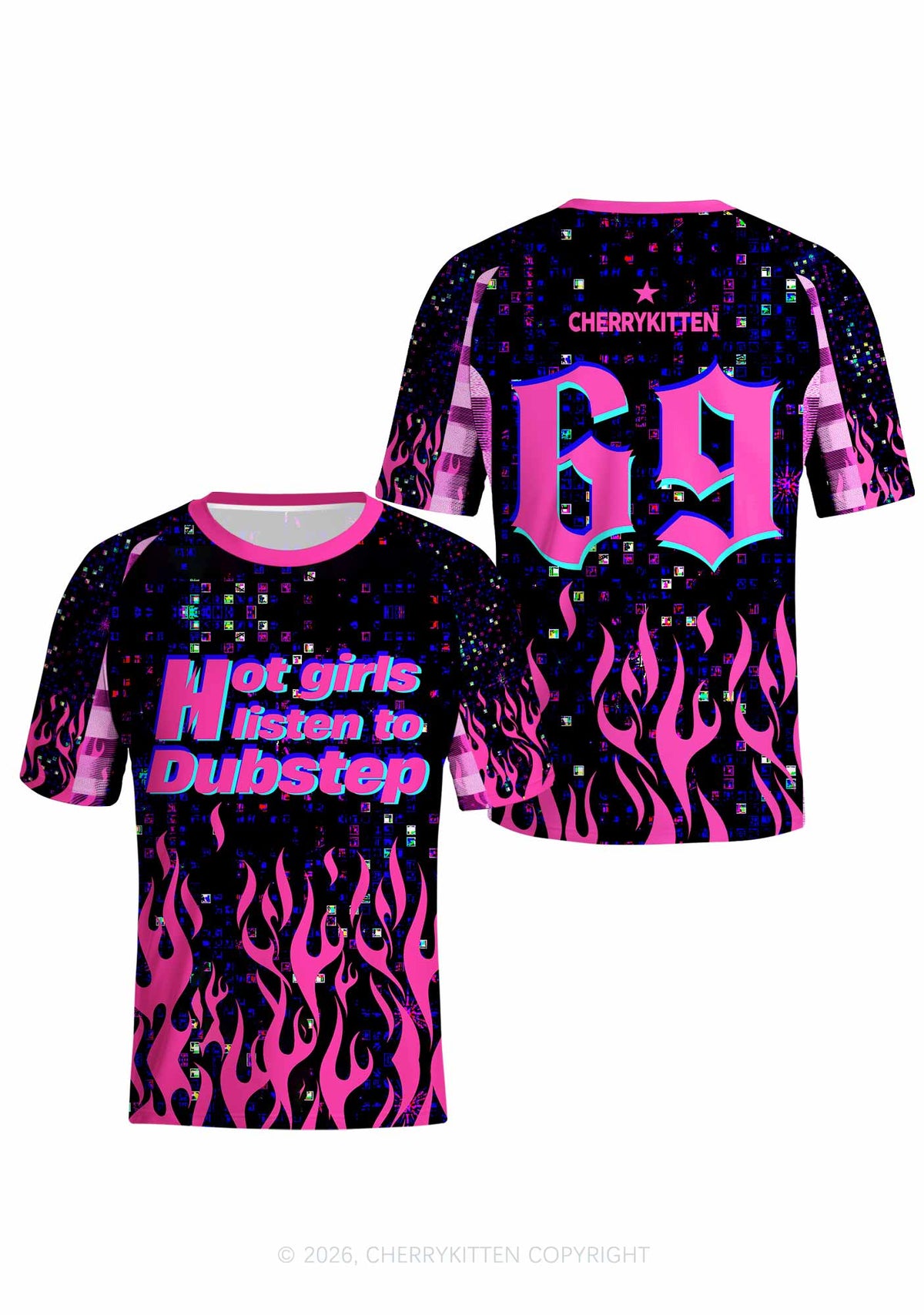 Hot Girls Listen To Dubstep Y2K Football Jersey Shirts Cherrykitten