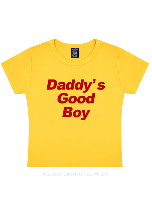 Daddys Good Boy Y2K Baby Tee Cherrykitten