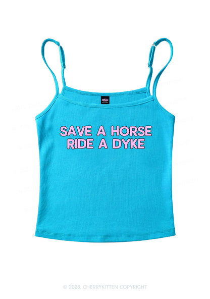 Ride A Dyke Pride Y2K Spaghetti Strap Cami Cherrykitten