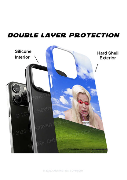 Red Eyeglasses Lady Grassland Y2K Phone Case Cherrykitten