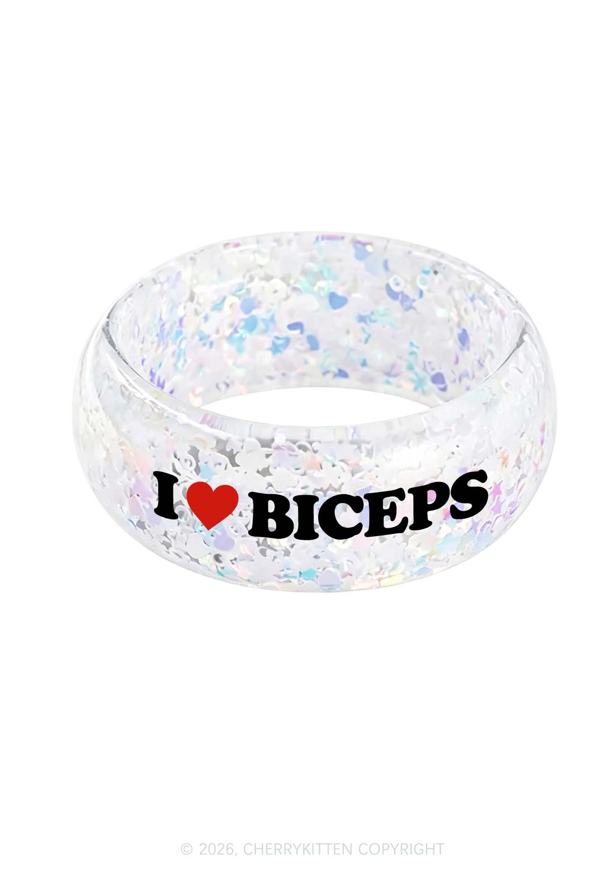 I Love Biceps Y2K Cuff Bangle Cherrykitten