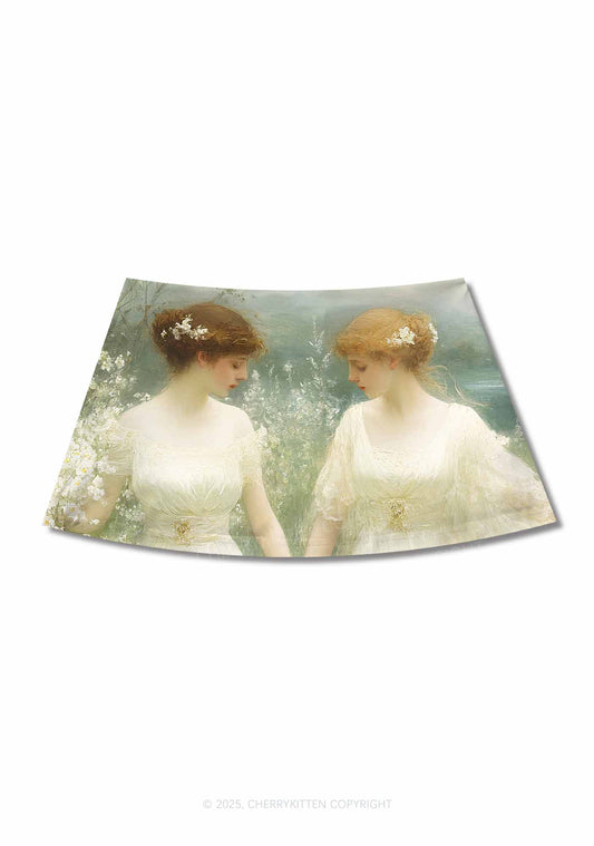 Lesbian Fairy Pride Y2K Print Mini Skirt Cherrykitten