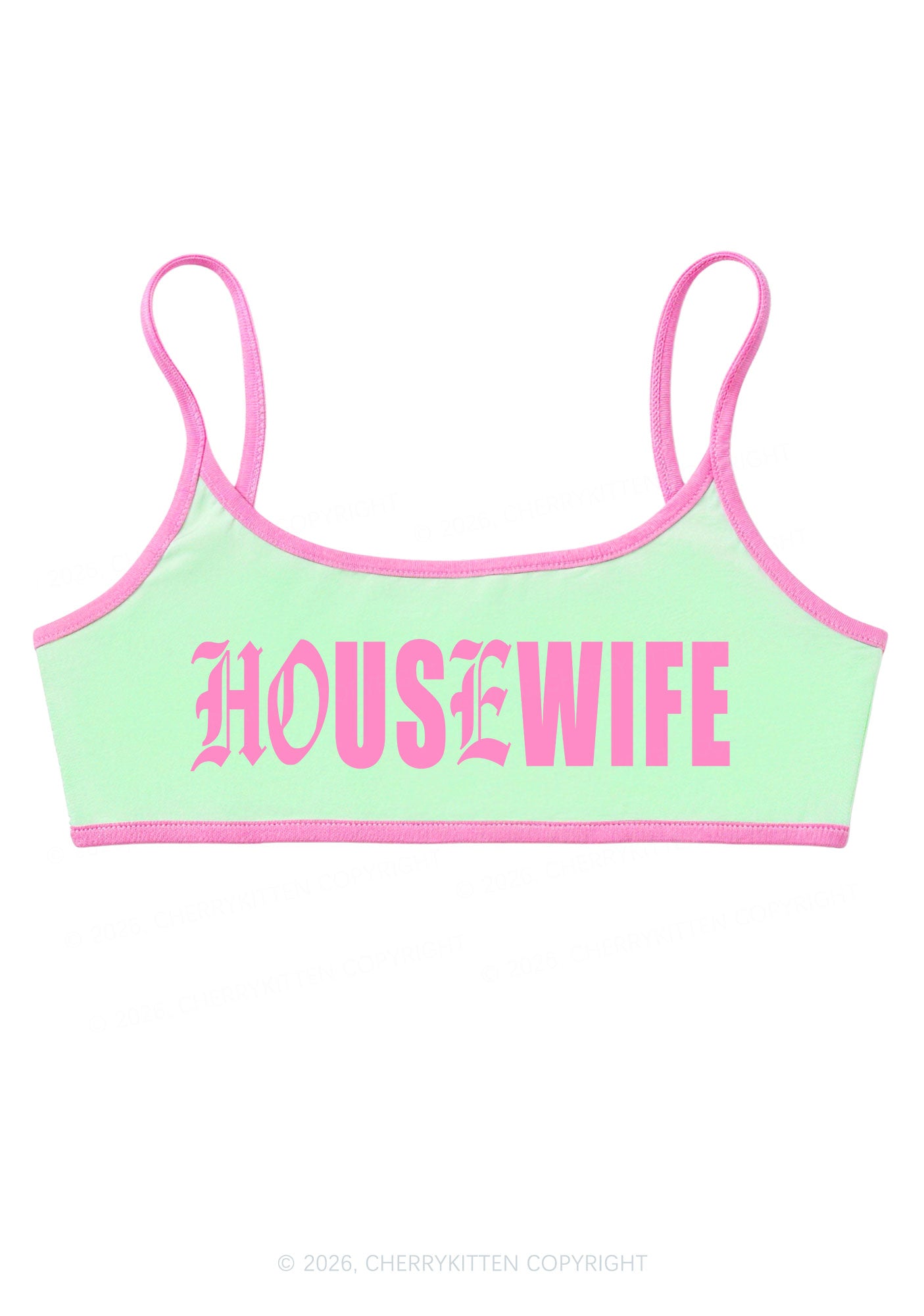 Gothic Housewife Y2K Super Crop Cami Cherrykitten