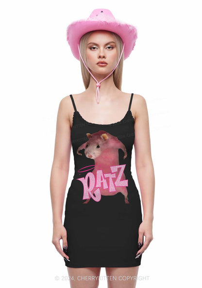 Pink Ratz Y2K Lace Slip Dress Cherrykitten