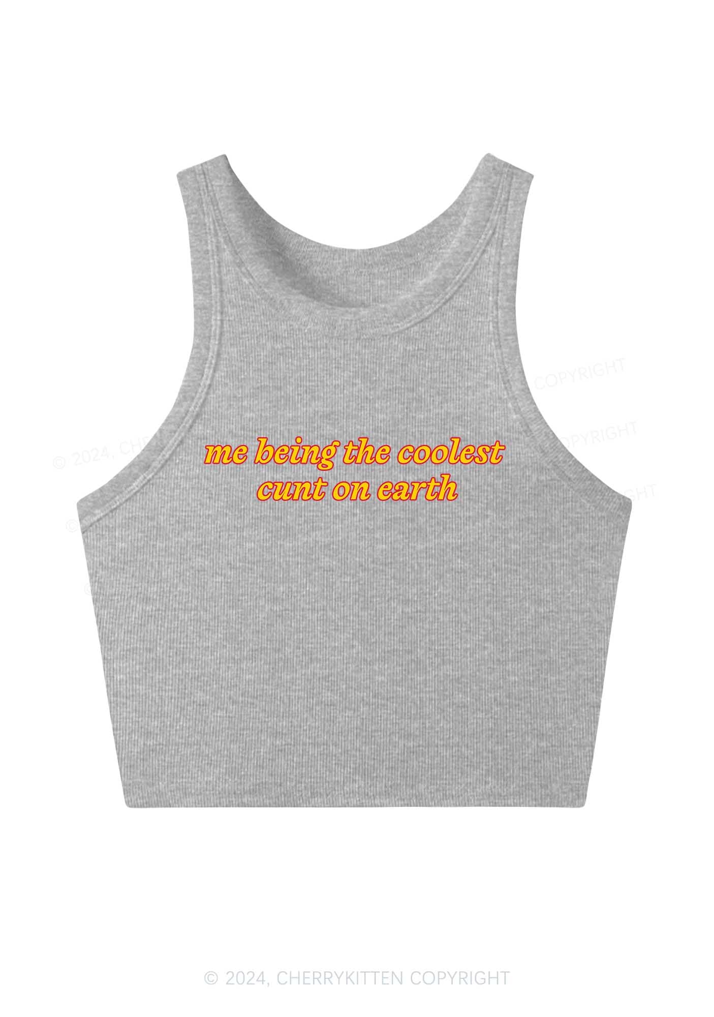 Coolest Cxnt On Earth Y2K Crop Tank Top Cherrykitten