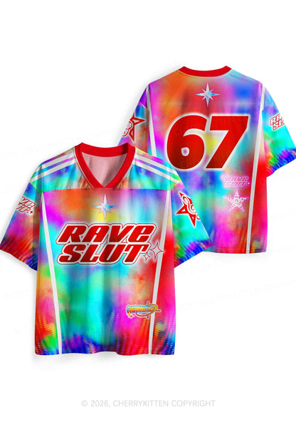 Rave Slxt Tie Dye Y2K Sport Jersey Shirts Cherrykitten
