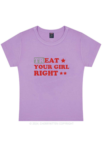 Treat Your Girl Right Y2K Baby Tee Cherrykitten