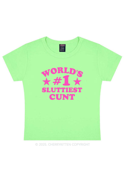 Worlds First Slxttiest Cxxt Y2K Baby Tee Cherrykitten