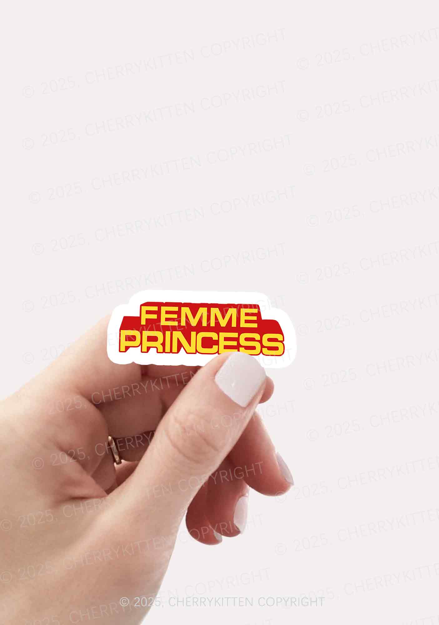 Femme Princess Pride 1Pc Y2K Sticker Cherrykitten