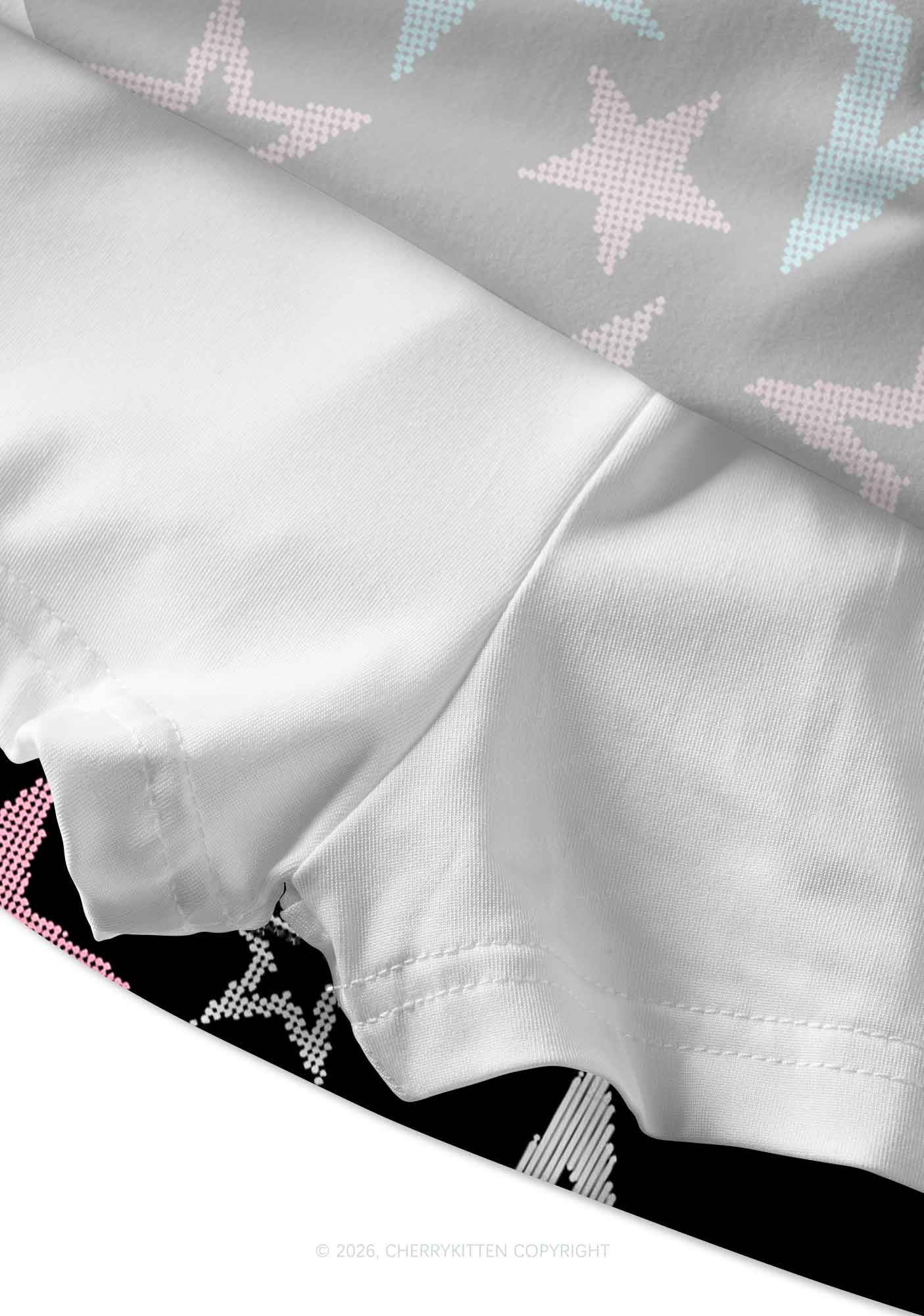 Trans Star Pride Y2K Print Mini Skirt Cherrykitten