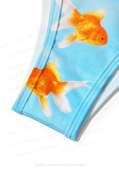 Goldfish Y2K Print Bikini Set Cherrykitten
