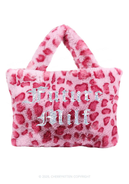 Glitter Future Mxxf Y2K Plush Leopard Handbag Cherrykitten