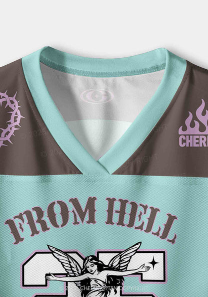 Custom From Hell With Love Y2K Crop Sport Jersey Shirts Cherrykitten