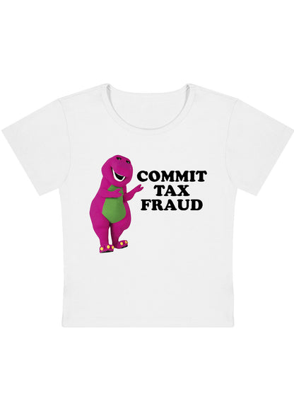 Commit Tax Fraud Y2K Baby Tee