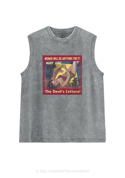 Women Will Do Anything Y2K Washed Tank Cherrykitten