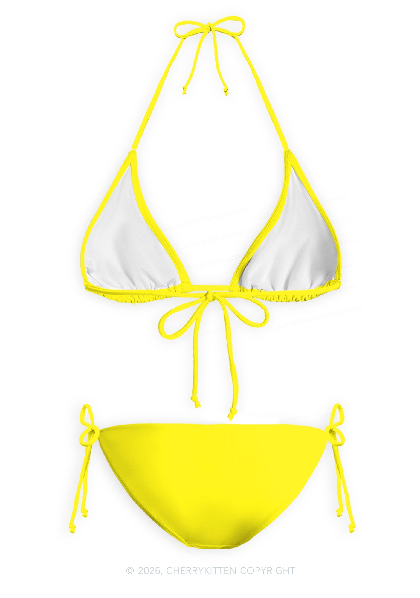 Young Do Everything Y2K Print Bikini Set Cherrykitten