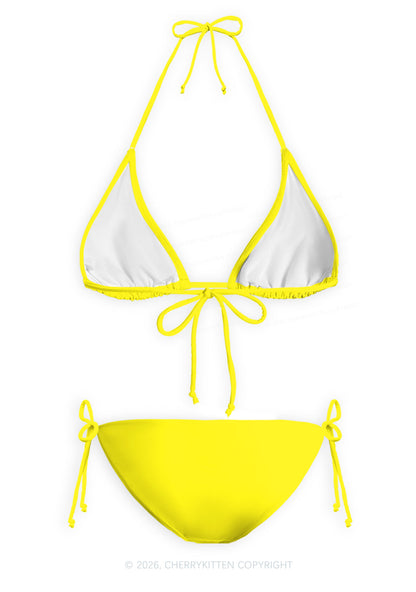 Young Do Everything Y2K Print Bikini Set Cherrykitten