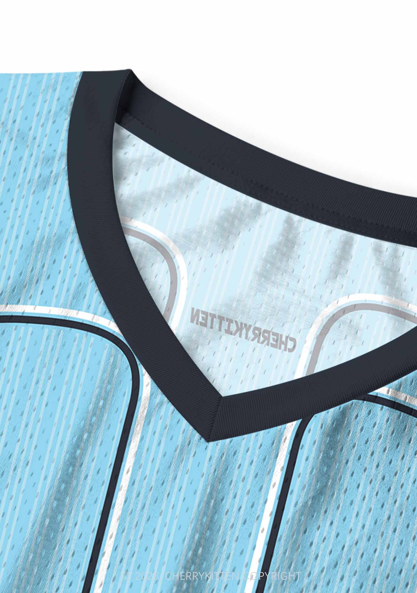 Light Blue Sapphic Tendencies Pride Y2K Sport Jersey Tank Cherrykitten