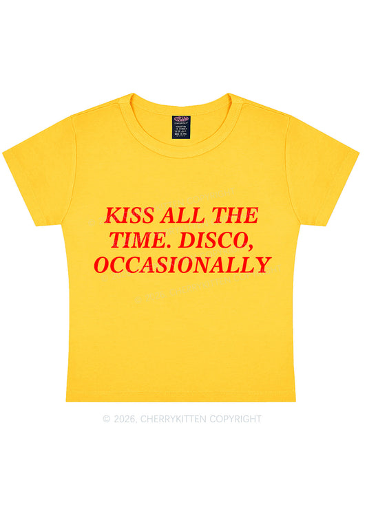 Kiss All The Time Y2K Baby Tee Cherrykitten