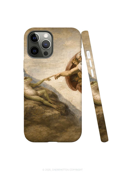 God Hand Touching Frog Y2K Phone Case Cherrykitten
