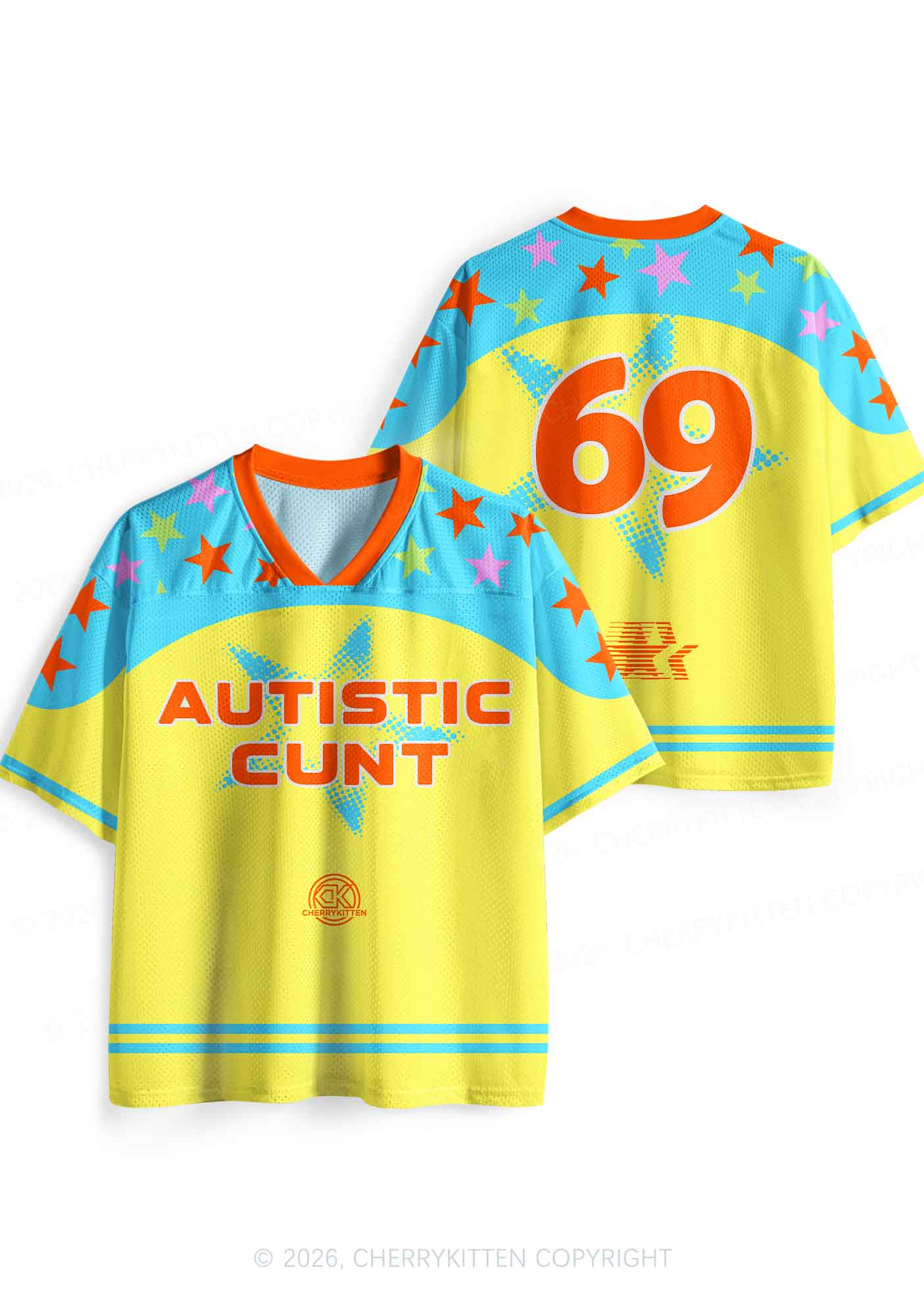 Autistic Cxxt Stars Y2K Sport Jersey Shirts Cherrykitten
