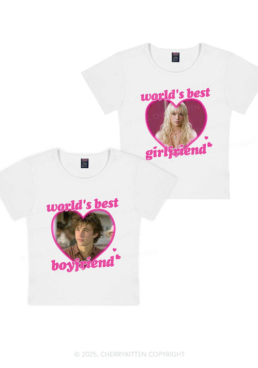 Custom Worlds Best BF GF Y2K Valentine's Day Baby Tee Cherrykitten