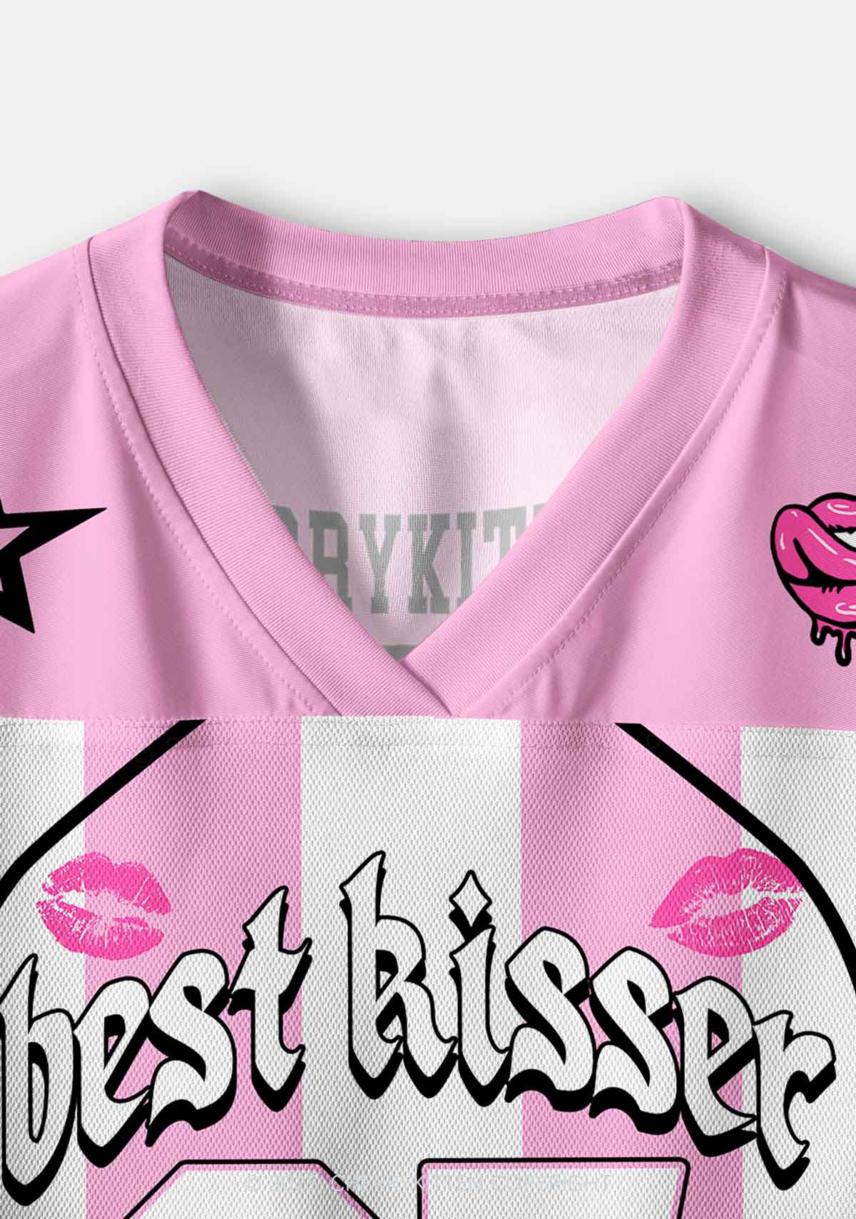 Custom Best Kisser In The World Y2K Crop Sport Jersey Shirts Cherrykitten