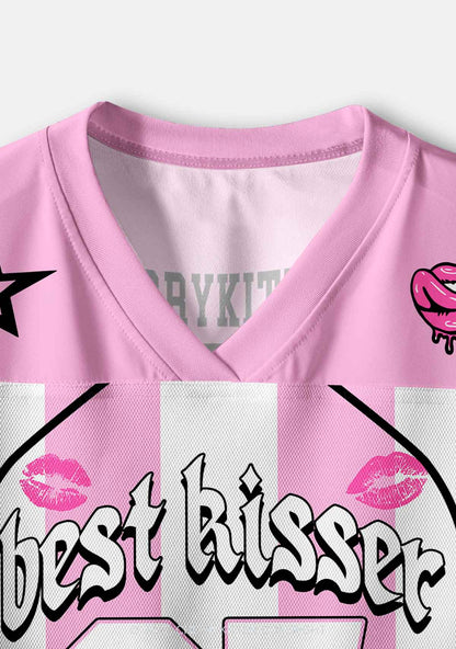 Custom Best Kisser In The World Y2K Crop Sport Jersey Shirts Cherrykitten