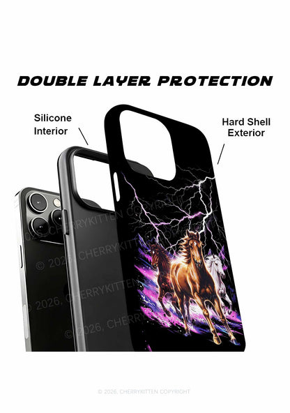 Lightning Running Horses Y2K Phone Case Cherrykitten
