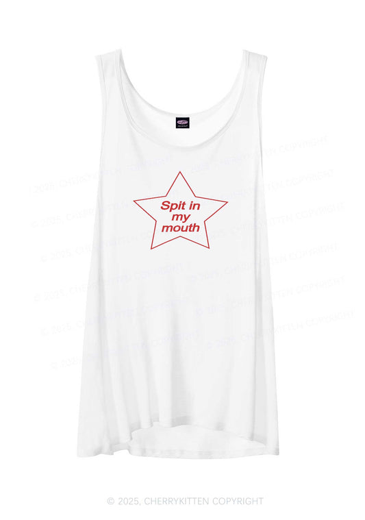 Spit In My Mouth Y2K Sheer Boyfriend Tank Cherrykitten