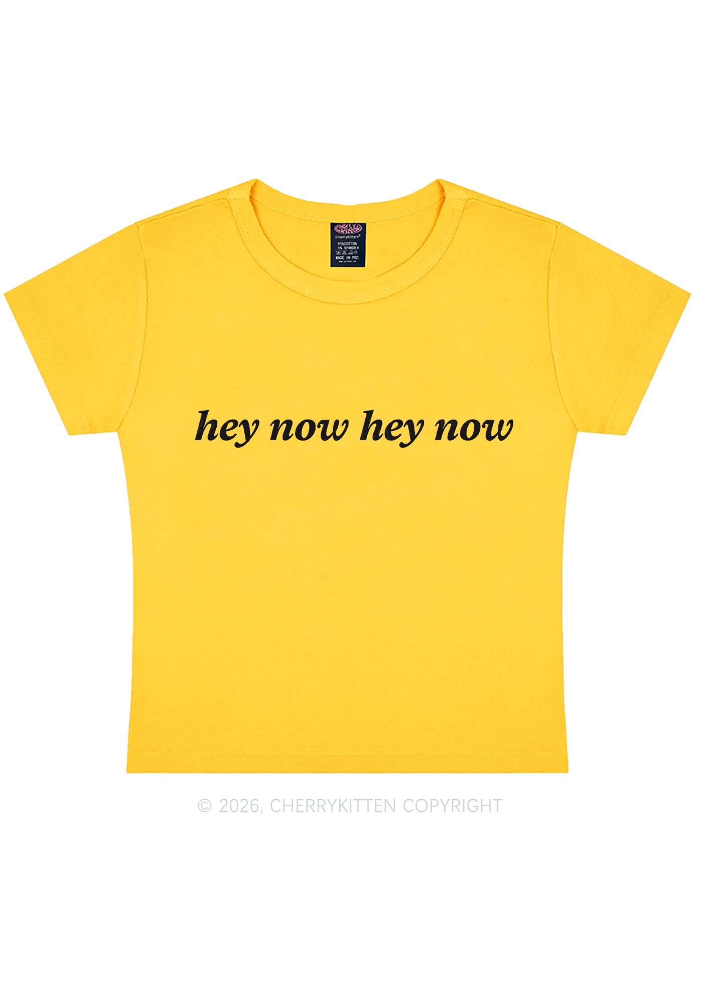 Hey Now Y2K Baby Tee Cherrykitten