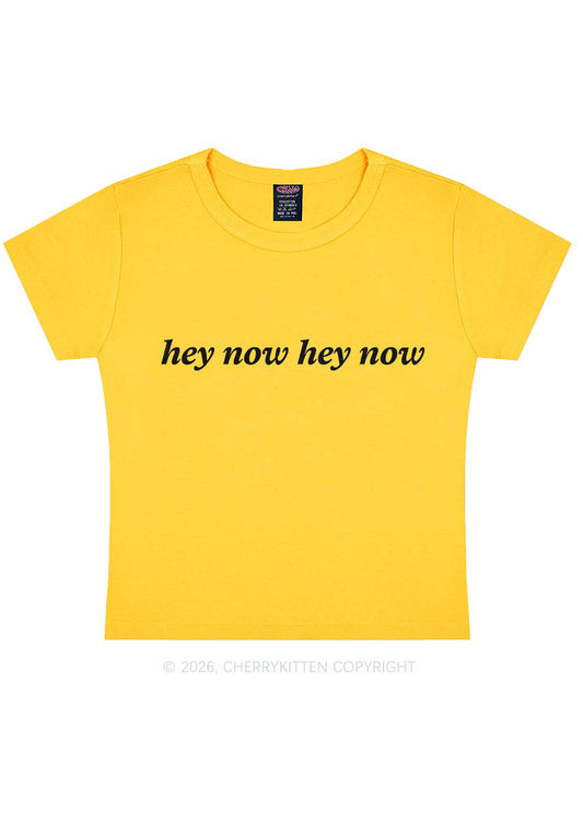 Hey Now Y2K Baby Tee Cherrykitten