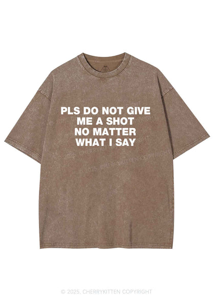Not Give Shot Y2K Shirts Washed Tee Cherrykitten