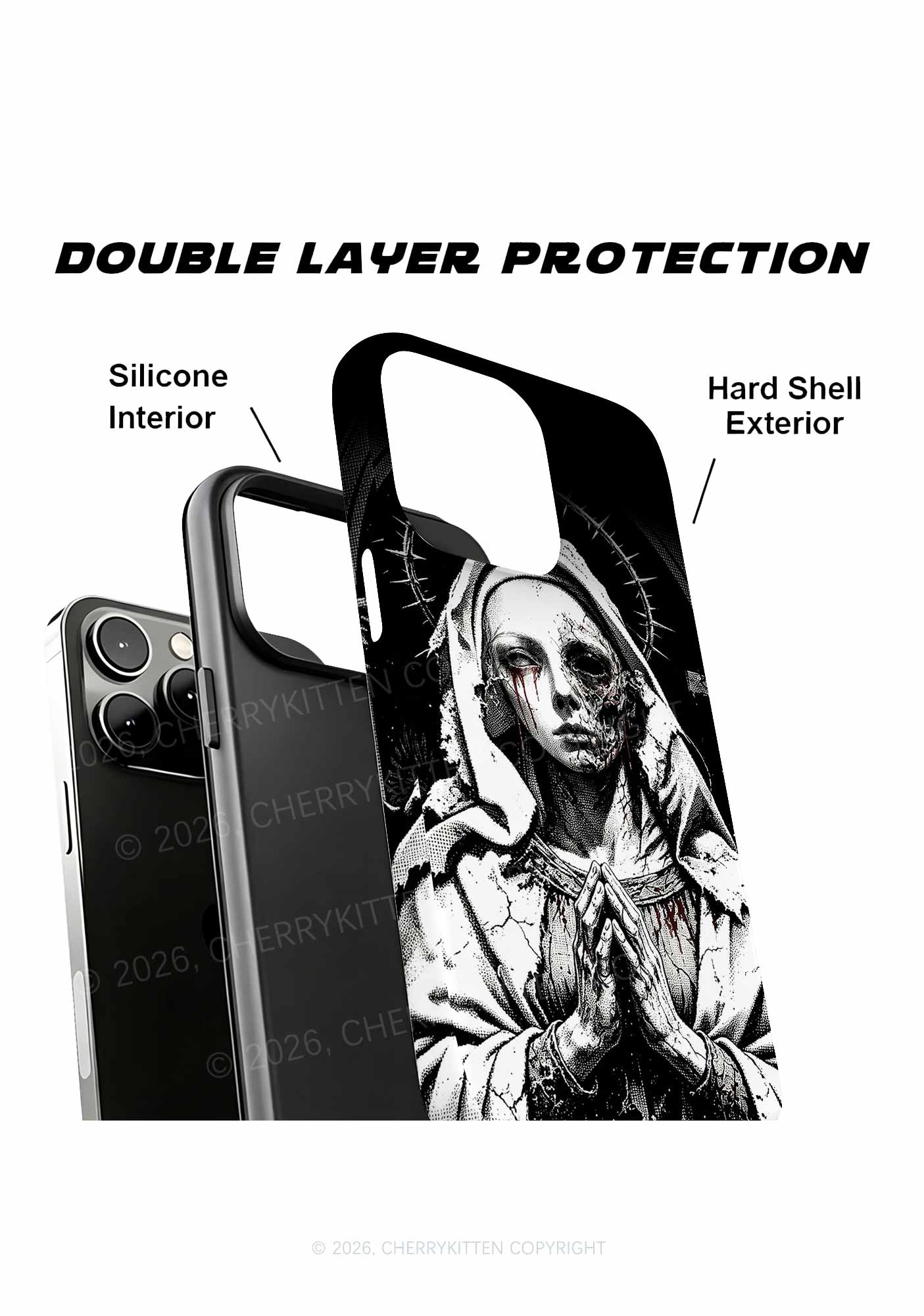Halloween Decaying Prayer Figure Y2K Phone Case Cherrykitten