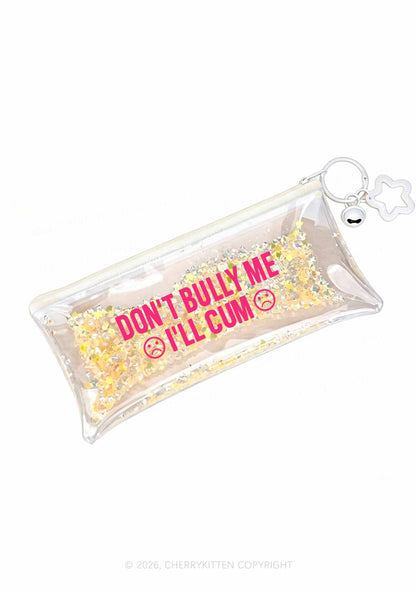 Dont Bully Me Y2K Quicksand Transparent Pencil Pouch Cherrykitten