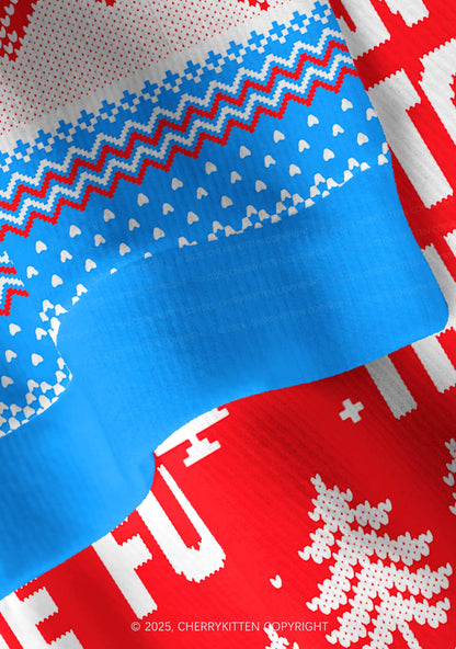 I Support A Mans Right Y2K Christmas Cardigan Knit Sweatshirt Cherrykitten