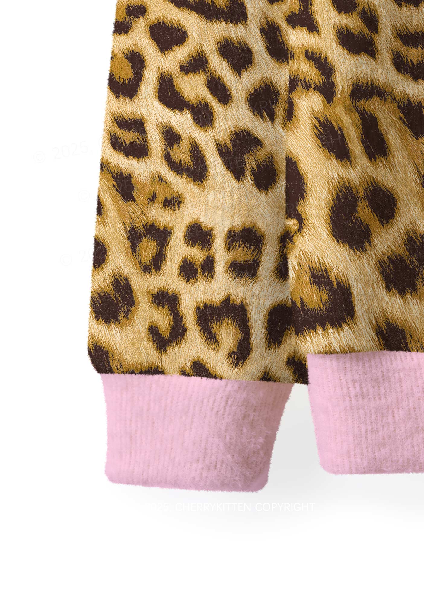 Leopard Cxxt Star Y2K Christmas Knit Sweatshirt Cherrykitten