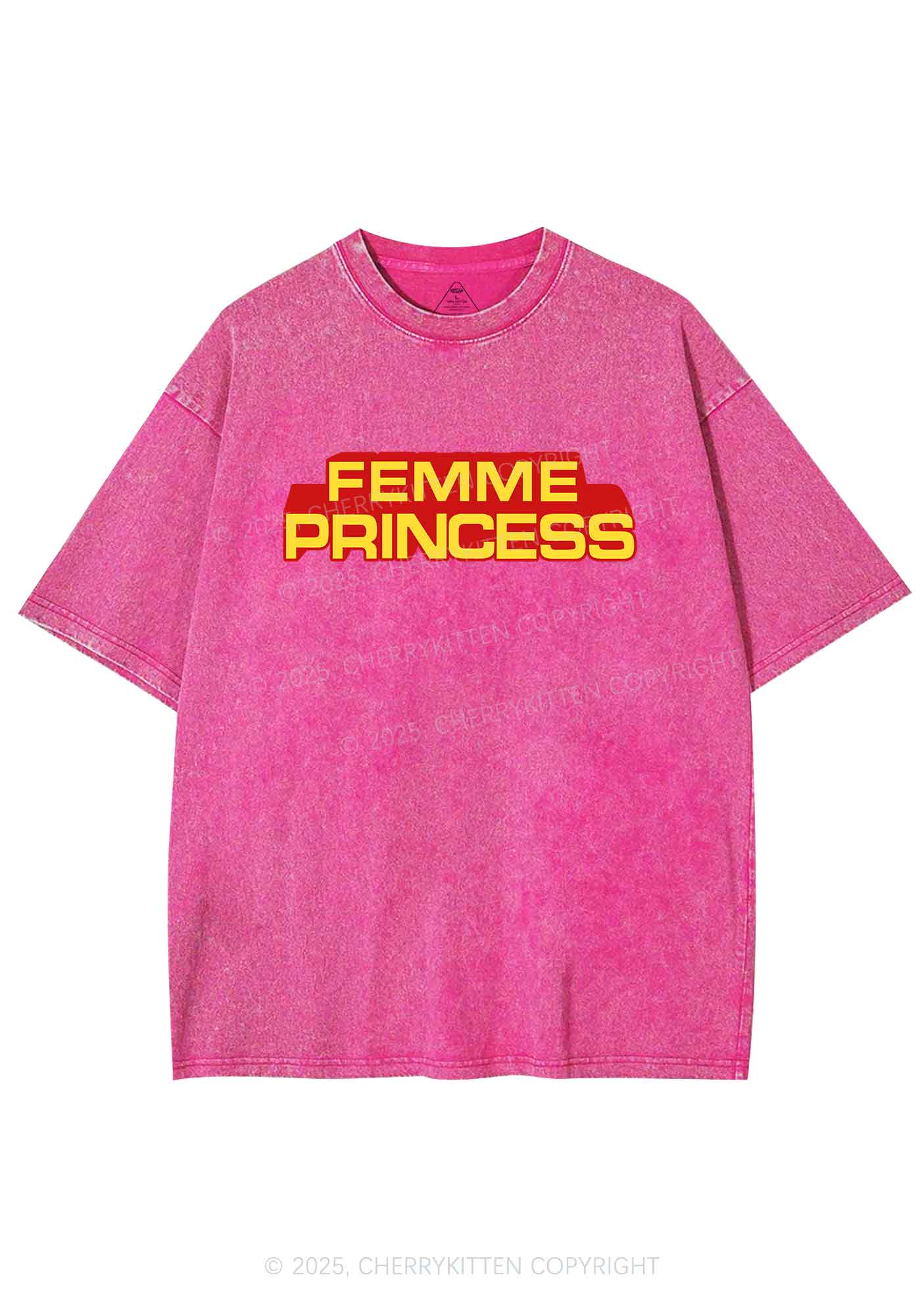 Femme Princess Pride Y2K Shirts Washed Tee Cherrykitten