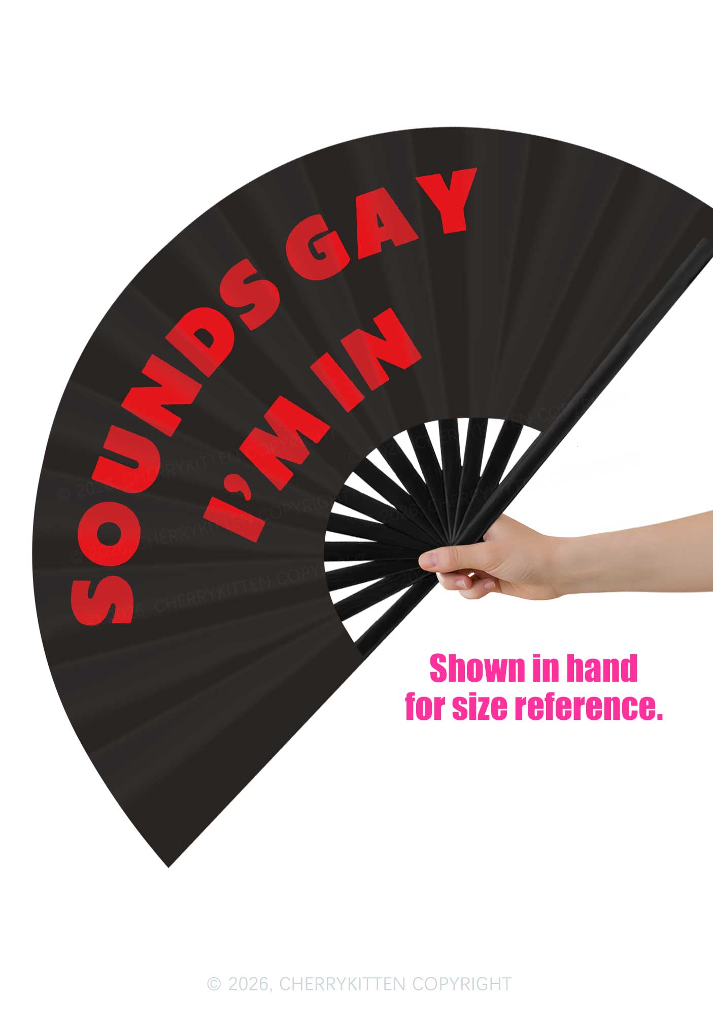 Sounds Gay Y2K Rave Hand Fan Cherrykitten