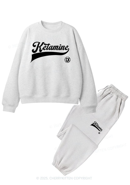 Ketamxxe Y2K Fleece Sweatshirts Set Cherrykitten