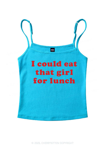 Eat That Girl For Lunch Pride Y2K Spaghetti Strap Cami Cherrykitten