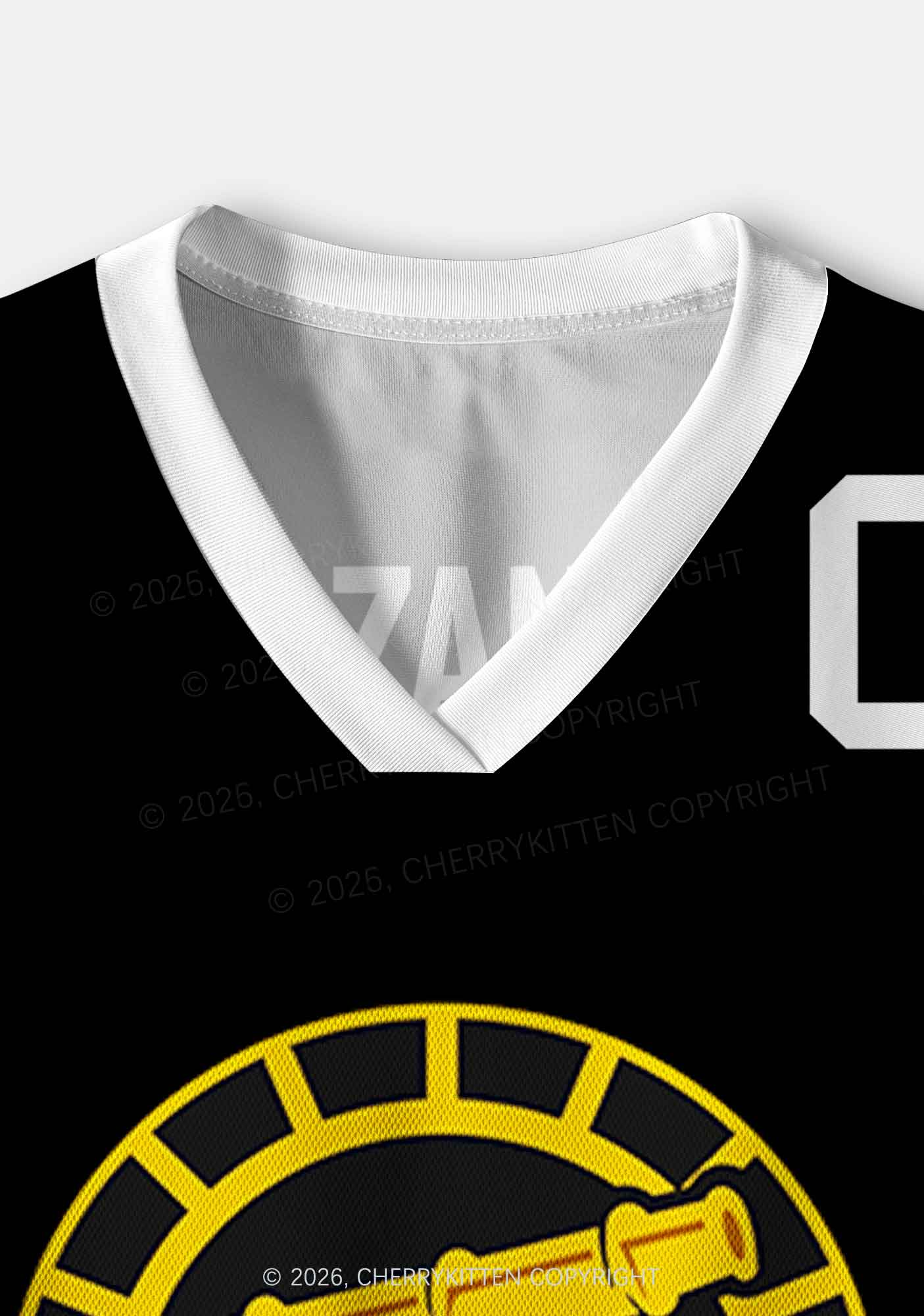 Black Gold HR Y2K Crop Sport Jersey Shirts Cherrykitten