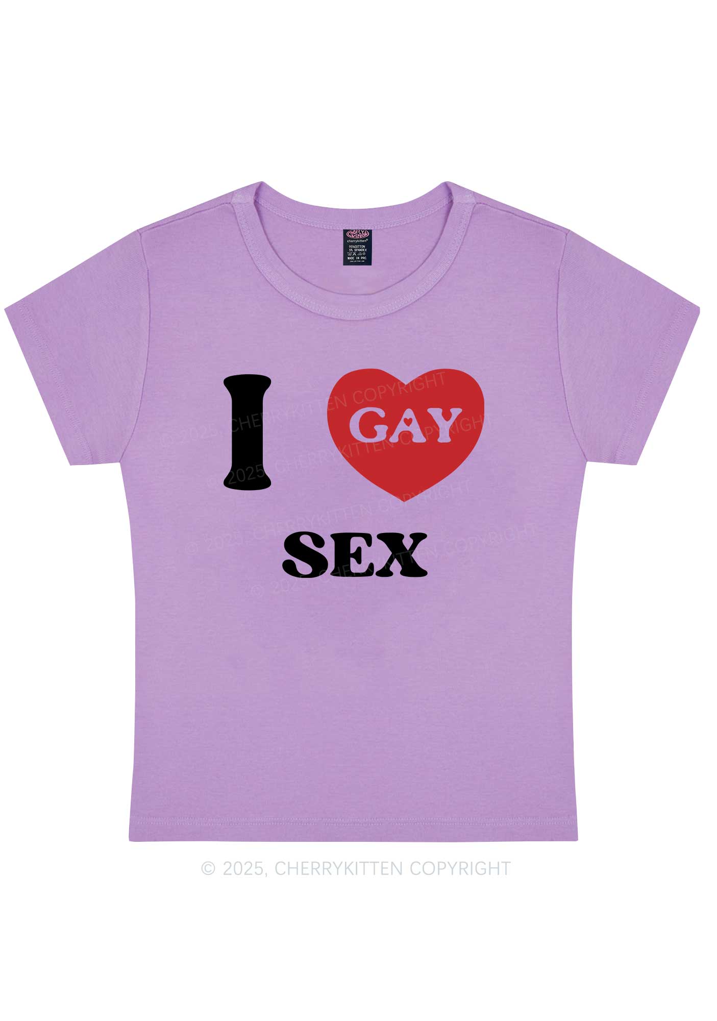 I Love Sx Gay Pride Y2K Baby Tee Cherrykitten