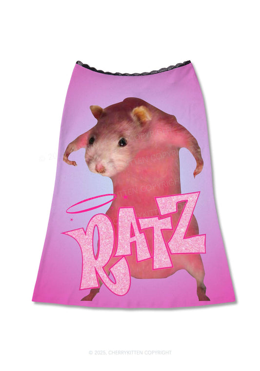 Pink Ratz Y2K Print Midi Skirt Cherrykitten