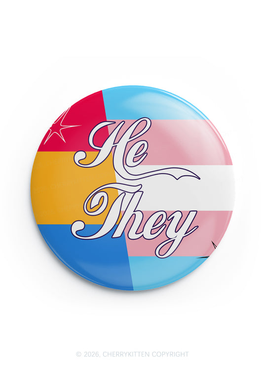 He They Pansexual Trans Flag Pride 1Pc Y2K Pin Badge Cherrykitten