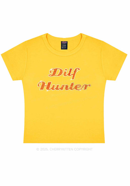 Rhinestone Green Hunter Y2K Baby Tee Cherrykitten