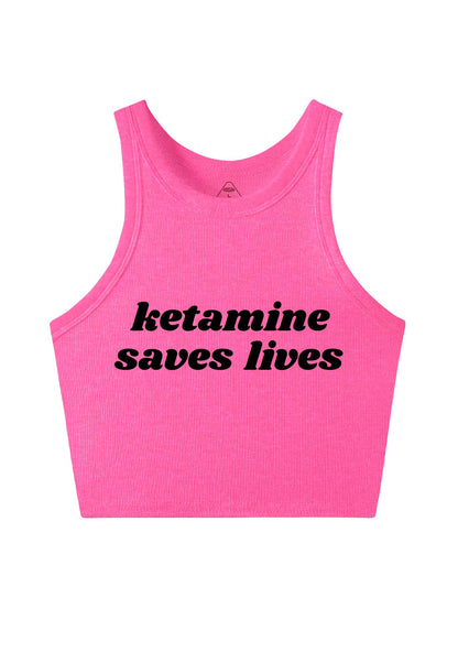 Kxxamine Saves Lives Y2K Crop Tank Top Cherrykitten