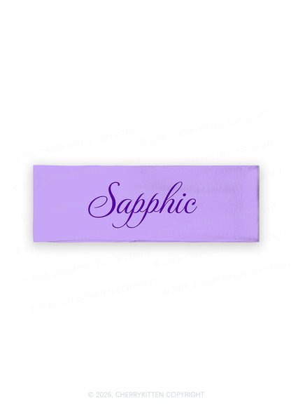 Purple Sapphic Pride Y2K Print Headband Cherrykitten
