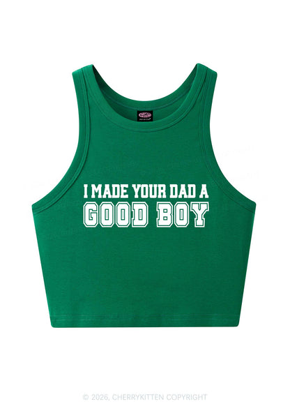 Made Your Dad A Good Boy Y2K Crop Tank Top Cherrykitten